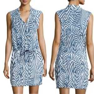 NICOLE MILLER  ARTELIER Sailcloth Striped Self Tie Waist Mini Dress Sz 2